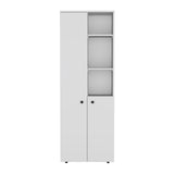 Konik 67-Inch High Storage Cabinet Kitchen Pantry With Three Doors and Three Exterior Shelves B070P173166