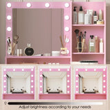 ZNTS Vanity Desk with Mirror & Light, Large Drawer Three Level Storage Dresser, 3 Lighting Modes 71637751