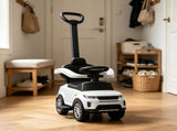2-in-1 Baby Push Car & Ride-On, Push Handle with Safety Guardrail, White 49492881