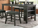 Modern Contemporary Dining Room Furniture Chairs Set of 2 Counter Height High Stools Grey Finish B01164105