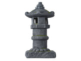 Magnesium Oxide Solar Pagoda Garden Statue with Warm LED Light, Oriental Stone Tower Lantern Outdoor W6572P574591