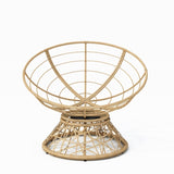 40" Ergonomic Wicker Papasan Chair with Cloud Thick Density Fabric Cushion,3-proof Cover,High N723P224372A
