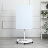 Removable Adjustable Height Tempered Glass Whiteboard, Magnetic Dry Erase Whiteboard, 36' x 24', W347103320