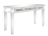 FCH Silver MDF Mirror Surface Broken Glass Three Pumping Computer Desk 43240235
