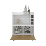 Tori 42" Tall One-Door Bar Cabinet with Three Cubbies, Three Shelves, Top Prep surface with Rail for B200P286936