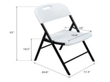 4pcs 47*54*84cm Garden Plastic Folding Chair White 62926515