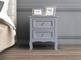 2pcs Country Style Two-Tier Night Tables Large Size Grace 82072518