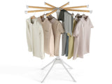 Foldable Bamboo Clothes Drying Rack with 40 Hanger Slots, Space Saving Laundry Drying Stand for 84813643