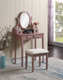 ZNTS Moniys Wood Moniya Makeup Vanity Table and Stool Set, Rose Gold T2574P163833