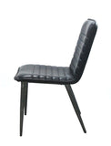 Black and Antique Black Side Chair with Padded Back B062P215497
