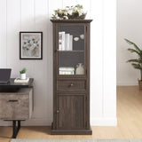 Tall Storage Cabinet, Freestanding Cabinet Glass Door and Shelves, Sideboard cabinet, Cabinet W2275P206603
