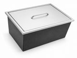 Drop-In Ice Chest, Stainless Steel Ice Storage Box with Lid and Drain Hose, Ice Bin for Chilled 18556218