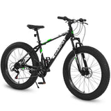 ZNTS S26109 26 Inch Fat Tire Bike Adult/Youth Full Shimano 21 Speed Mountain Bike, Dual Disc Brake, W1856121708