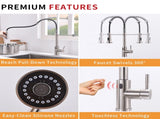 Touchless Kitchen Faucet,Hands Free Automatic Smart Kitchen Faucet Black Smart Kitchen Faucet W1932P156239