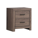 2 Drawers MDF Nightstand in Barrel Oak Finish B016P255592