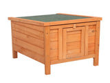 20" Wooden Waterproof Rabbit Hutch Pet Bunny Small Animal House Habitat Natural Wood Color 60195219