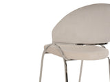 ZNTS Ruby Modern & Contemporary style chair made with Metal & Steel Legs in Beige Color B009P241744