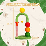 29in Cat Tree Tower with Sisal Scratcher Balls, Cute Holiday Scratching Post with Danging Ball for 67887340