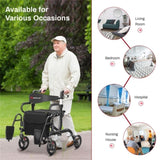 Practical Folding Rolling Walker Transport Wheelchair 57069059