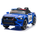 ZNTS 12V Kids Ride On Car ,Police sports car,2.4GHZ Remote Control,LED Lights,Siren,Microphone,Blue 33746800