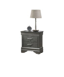 ZNTS Modern Grey Transitional Wooden Nightstand Bedside Table 2x Drawers Bedroom Furniture B011P182672