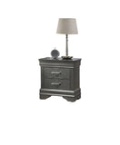 Modern Grey Transitional Wooden Nightstand Bedside Table 2x Drawers Bedroom Furniture B011P182672