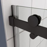 Glass shower door, sliding door, with 5/16" tempered glass and Matted Black finish 5474 W2122P229053
