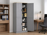 Freestanding 4-Door Kitchen Pantry Cabinet, Large Storage with Adjustable Shelves & Doors 03937826
