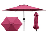 .5ft Patio Umbrella with Crank Handle Outdoor Market Umbrella with 6 Sturdy Umbrella Ribs 97156405