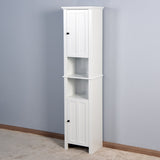 ZNTS Bathroom Floor Storage Cabinet with 2 Doors Living Room Wooden Cabinet with 6 Shelves 15.75 11.81 14167354