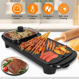 ZNTS 2 in 1 Hot Pot with Grill, Electric Hot Pot 2 in 1 Hot Pot BBQ Grill, Removable Hotpot Pot 1300W 44812159