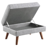 ZNTS Grey Ottoman with Tapered Leg B062P153813