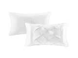 7-Piece King 100% Polyester Pieced Pleated Tufted Comforter Set B035P463184