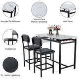 Kitchen Table Set, Dining Table and Chairs for 2, 3 Piece Dining Room Table Set with 2 Upholstered W578P150069