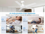 44 inch Ceiling Fans with Lights, Large Air Volume Ceiling Fans with Reversible Quiet DC Motor and 02967257