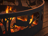 36in Fire Ring, Elk Pattern, Round, Iron 30970956