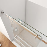 56"-60"W x 76"H Frameless Door, Double Sliding Door, 3/8'' Clear Tempered Glass W2011P197891