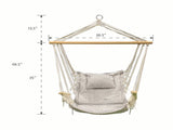 Hanging Hammock Chair - Grey Herringbone Pattern - Polyester/Cotton Fabric 86861708