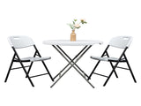 4pcs 47*54*84cm Garden Plastic Folding Chair White 62926515