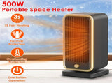 Indoor Portable Ceramic Space Heater, Ceramic Space Heater, Overheat & TipOver Auto ShutOff, 69482769