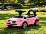 Pink Toddler Foot-to-Floor Ride-On Push Car Kids Sliding Walking Toy with Functional Horn, Music, 64123282