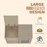 Hamster Cage, Small Animal Cage for Chinchilla/Rat, 4-Tier Guinea Pig Cage Wood with Acrylic W1850P168642