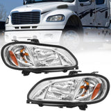 Headlight Assembly Compatible with 2004-2013 Freightliner M2, White Color, Left Driver &Right W1155P284486