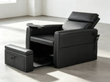 Black PVC Electric Reclining Pedicure Chair 77802564