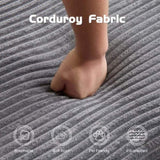 Loveseat Sofa, Comfortable Deep Seat Sofa Bed, Modern Small Corduroy Couch for Living Room 75740603