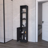 Brenda Linen Cabinet with 1 door, 3 open shelves B128P189937