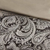 12 Piece Comforter Set with Cotton Bed Sheets Black Cal King B035128821