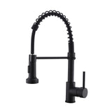 ZNTS Commercial Black Kitchen with Pull Down Sprayer, Single Handle Single Lever Kitchen Sink W1932P171816
