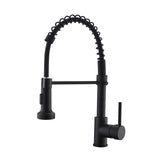 Commercial Black Kitchen with Pull Down Sprayer, Single Handle Single Lever Kitchen Sink W1932P171816