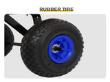 Heavy Duty Steel Wooden Side Support Cargo Wagon with 10" All-Terrain Air Tires, Up to 220lb Load 32834539